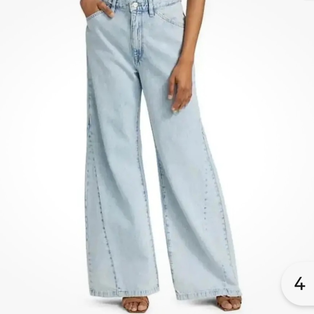 Frame Le Baggy Palazzo in light blue